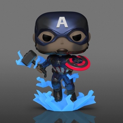 Funko POP! "Marvel - End Game": Captain America w/Broken Shield & Mjölnir
