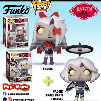 PRÉ-RESERVA - Funko Pop! ANIMATION "Hazbin Hotel": BUNDLE Vaggie + CHASE