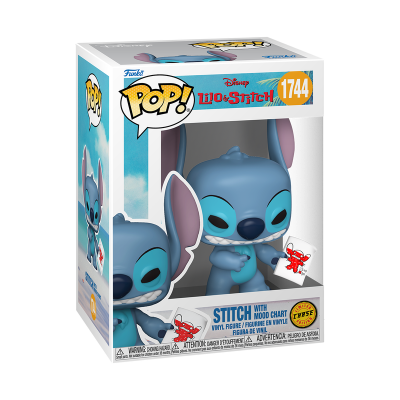 PRÉ-RESERVA - Funko POP! "Lilo & Stitch": BUNDLE Stitch with Mood Chart #1744 + CHASE