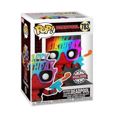 PRÉ-RESERVA Funko POP! Marvel "Deadpool ": "Birthday Glasses" Deadpool #783 (Exclusive) PRÉ-RESERVA Funko POP! Marvel "Deadpool ": "Birthday Glasses" Deadpool #783 (Exclusive)