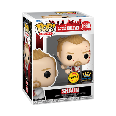 PRÉ-RESERVA - Funko POP! Movies "Shaun Of The Dead": BUNDLE Shaun with Pool Cue + CHASE (SPECIALITY SERIES)