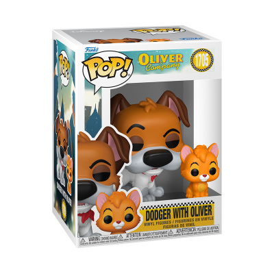 PRÉ-RESERVA - Funko POP! "Oliver & Company": BUNDLE Dodger with Oliver #1705 + CHASE