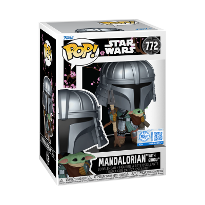 PRÉ-RESERVA Funko POP! "Star Wars": Mandalorian with Grogu (Impressions) #772 (SPECIAL EDITION)
