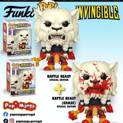 PRÉ-RESERVA - Funko POP! COMICS "Invincible": BUNDLE Battle Beast #54 (SPECIAL EDITION) + CHASE
