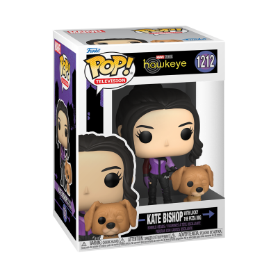 Funko POP! Television "Marvel Studios Hawkeye": Kate Bishop with Lucky the Pizza Dog