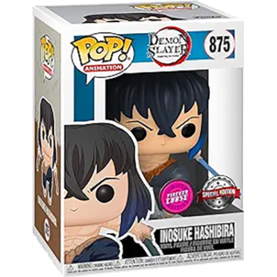 Funko POP! Animation "Demon Slayer": BUNDLE Inosuke Hashibira (Flocked) + CHASE #875 (Special Edition)