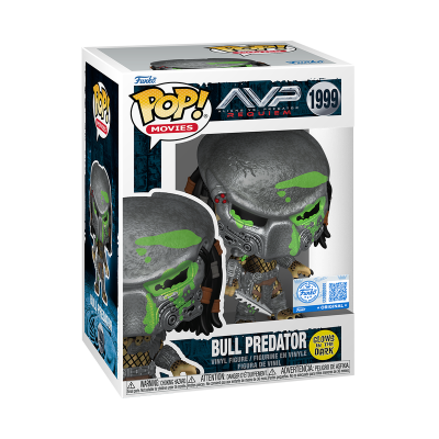 PRÉ-RESERVA - Funko POP!  MOVIES "Aliens vs Predato": Bull Predator (GITD) #1999 (SPECIAL EDITION)
