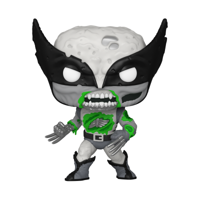 PRÉ-RESERVA - Funko Pop! "Marvel: Zombies": B&W Zombie Wolverine (GITD) #662 (SPECIAL EDITION)