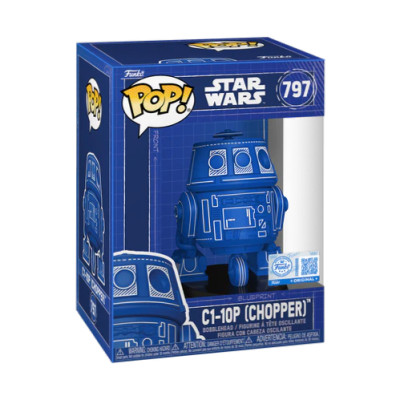 PRÉ-RESERVA - Funko POP! "Star Wars": C1-10P (Chopper) (Blueprint) #797 (SPECIAL EDITION)