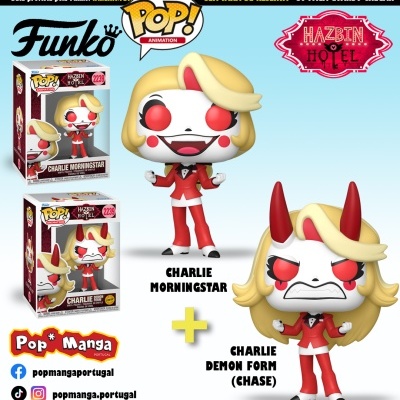 PRÉ-RESERVA - Funko Pop! ANIMATION "Hazbin Hotel": BUNDLE Charlie + CHASE