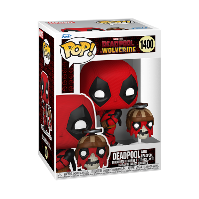 PRÉ-RESERVA Funko POP! Marvel "Deadpool & Wolverine": Deadpool with Headpooll #1400 PRÉ-RESERVA Funko POP! Marvel "Deadpool & Wolverine": Deadpool with Headpooll #1400