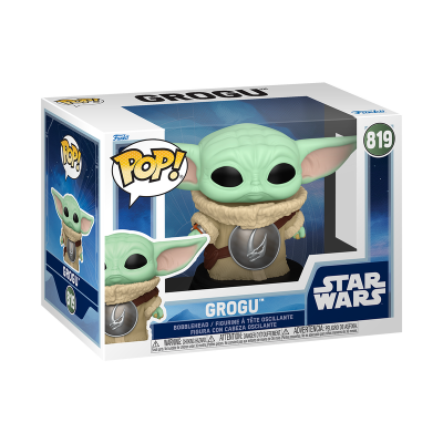 PRÉ-RESERVA - Funko POP!  "Star Wars: The Mandalorian and Grogu": Grogu with Mudhorn Chest Armor #819