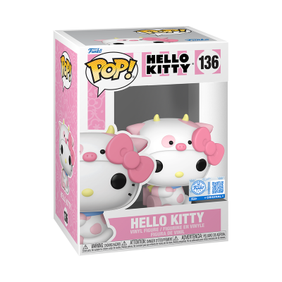 PRÉ-RESERVA - Funko Pop!  "Hello Kitty": Hello Kitty (Cow Cosplay) #136 (SPECIAL EDITION)