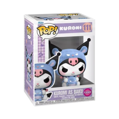 PRÉ-RESERVA - Funko POP!  "Kuromi": Kuromi as Baku (FLOCKED)
