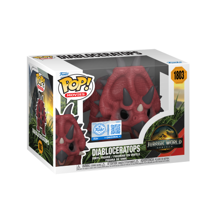 PRÉ-RESERVA - Funko POP! MOVIES "Jurassic World: Rebirth": Diabloceratops #1803 (SPECIAL EDITION)