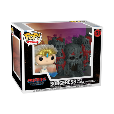 PRÉ-RESERVA - Funko POP! TOWN "Masters of the Universe": Sorceress with Castle Grayskull (Live Action) #51