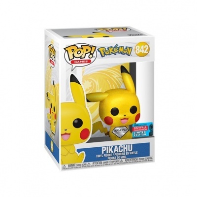 ESGOTADO Funko POP! Games "Pokemon": Pikachu Diamond Collection, 2021 Fall Convention (Limited Edition)