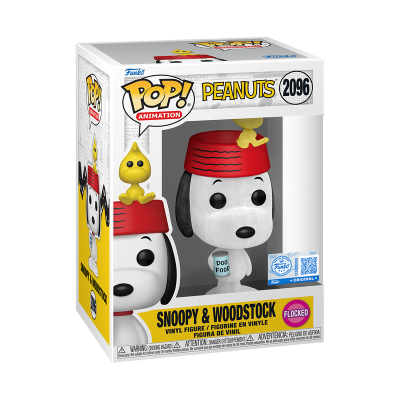 PRÉ-RESERVA - Funko POP! ANIMATION "Peanuts": Snoopy & Woodstock (Flocked) #2096 (SPECIAL EDITION)