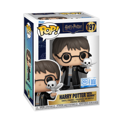 PRÉ-RESERVA - Funko Pop!  "Harry Potter": Harry Potter with Hedwig #197 (SPECIAL EDITION)