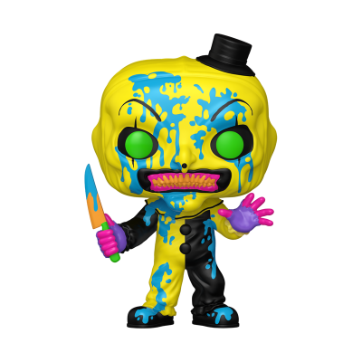 PRÉ-RESERVA - Funko Pop! MOVIES "Terrifier 3": BUNDLE Art the Clown with Knife (Bloody) #1948 (SPECIAL EDITION) + BLACKLIGHT CHASE