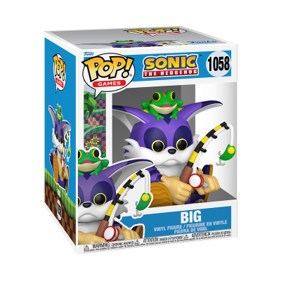 PRÉ-RESERVA - Funko Pop! GAMES "Sonic The Hedgehog": Big the Cat with Froggy 6" (SUPER SIZED POP) PRÉ-RESERVA - Funko Pop! GAMES "Sonic The Hedgehog": Big the Cat with Froggy 6" (SUPER SIZED POP)
