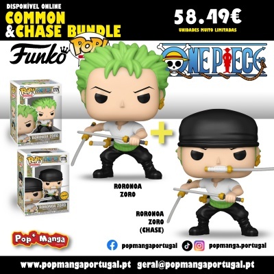 Funko Pop! Animation "One Piece": BUNDLE Roronoa Zoro (Two Sword Style) + CHASE