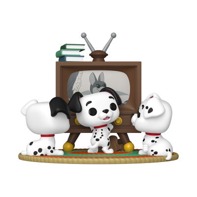 PRÉ-RESERVA - Funko POP! MOMENT "101 Dalmatians": Rolly, Patch & Lucky with TV