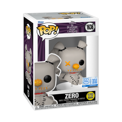 PRÉ-RESERVA - Funko POP! "The Nightmare Before Christmas": Zero (Patchwork) (Glow) #1636 (SPECIAL EDITION)