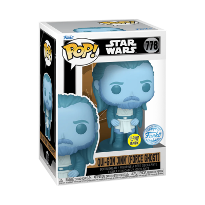 PRÉ-RESERVA - Funko Pop! "Star Wars": Qui-Gon Jinn (Force Ghost) (GITD) #778 (SPECIAL EDITION)