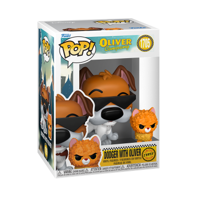 PRÉ-RESERVA - Funko POP! "Oliver & Company": BUNDLE Dodger with Oliver #1705 + CHASE