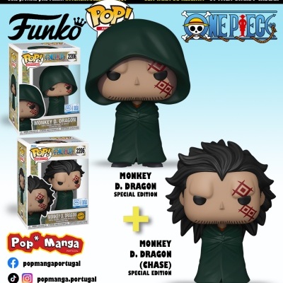 PRÉ-RESERVA - Funko POP! ANIMATION "One Piece": BUNDLE Monkey D. Dragon #2206 (Special Edition)