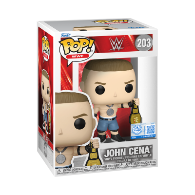 PRÉ-RESERVA - Funko POP!  WWE: John Cena with Spinner Championship Belt #203 (SPECIAL EDITION)