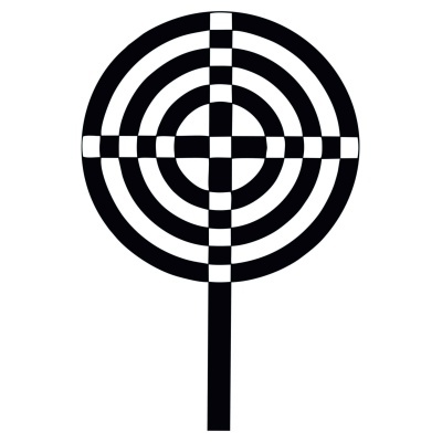 Cruz Atlante - gráfico radiestésico de cartolina plastificada