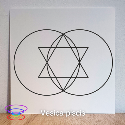 Vesica piscis - Gráfico radiestésico de PEAD 21x21cm
