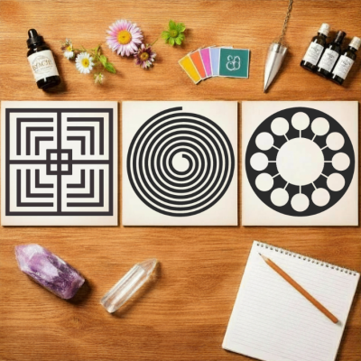 Emissão de frequências com gráficos de radiestesia