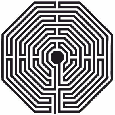 Labirinto de Amiens - gráfico radiestésico de cartolina plastificada