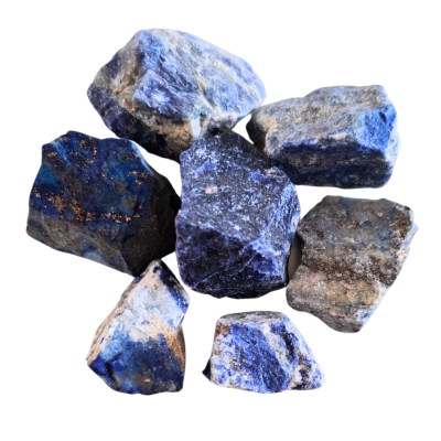 Lápis lazuli bruto médio