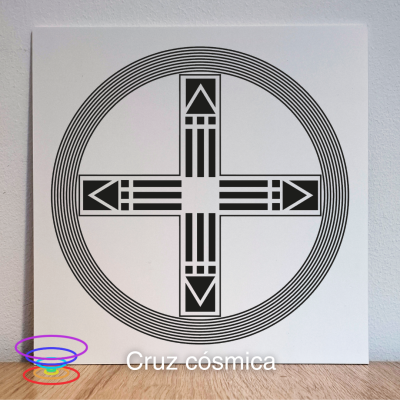 Cruz Cósmica - Gráfico radiestésico de PEAD 21x21cm
