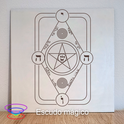 Escudo mágico - Gráfico radiestésico de MDF 20x20cm gravado a laser
