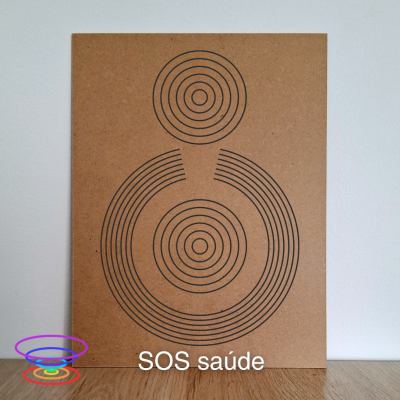 SOS saúde - Gráfico radiestésico de MDF cru 23x30cm