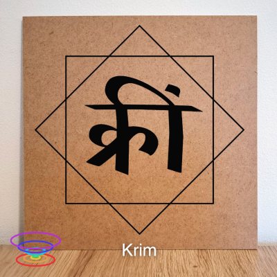 Krim - Gráfico radiestésico de MDF cru 23x23cm