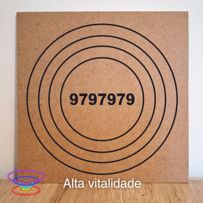 Alta vitalidade - Gráfico radiestésico 23x23cm