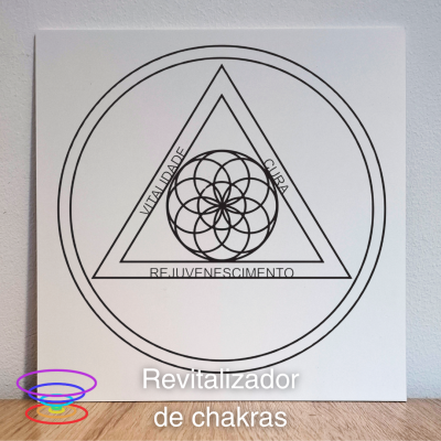 Revitalizador dos chakras - Gráfico radiestésico de PEAD 21x21cm