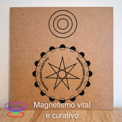 Magnetismo vital e curativo -  Gráfico radiestésico de MDF cru 23x23cm