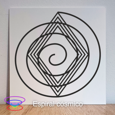 Espiral Cósmico - Gráfico radiestésico de PEAD 21x21cm