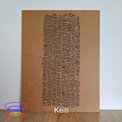 Keiti - Gráfico radiestésico de MDF cru 23x30cm
