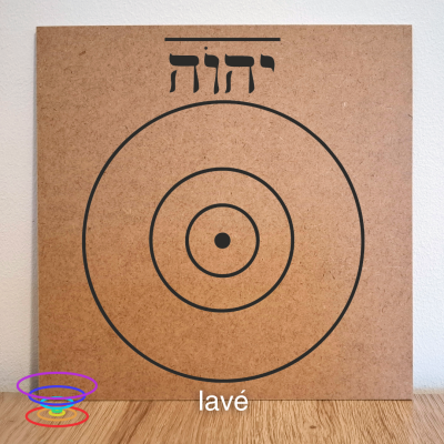 Iavé - Gráfico radiestésico de MDF cru 23x23cm