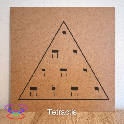 Tetractis - Gráfico radiestésico de MDF cru 23x23cm