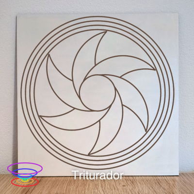 Triturador -  Gráfico radiestésico de MDF 20x20cm gravado a laser