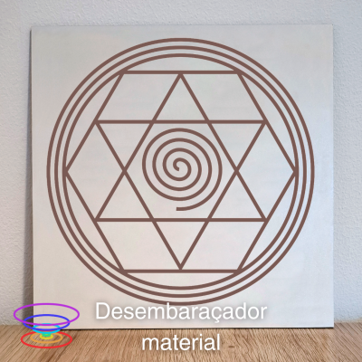 Desembaraçador material - Gráfico radiestésico de MDF 20x20cm gravado a laser